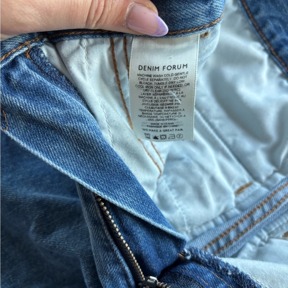 Denim Forum The ’90s Millie Hi-Rise Cargo Jeans Size 24 Aritzia Wide Leg - Picture 8 of 8